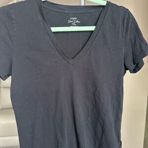 J. Crew Charcoal V-Neck Short Sleeve Tee